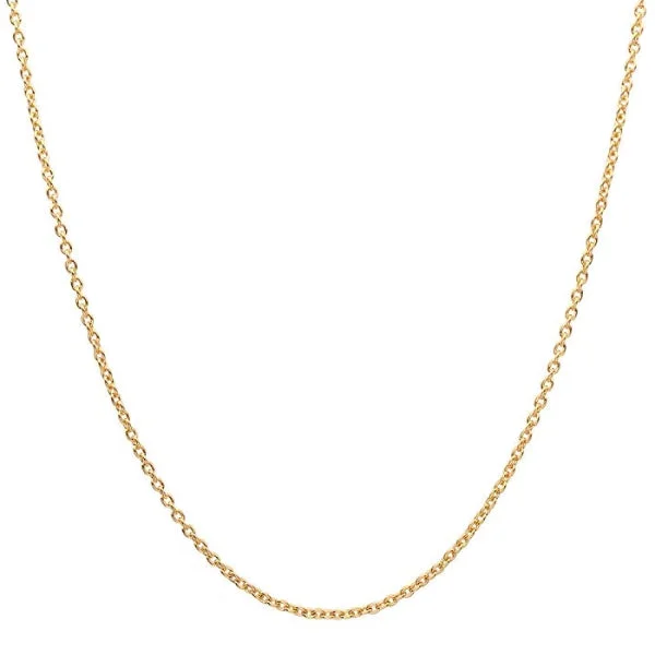 Cushion-cut sapphire necklace-Classy Men 1.6mm Gold Rolo Chain Necklace