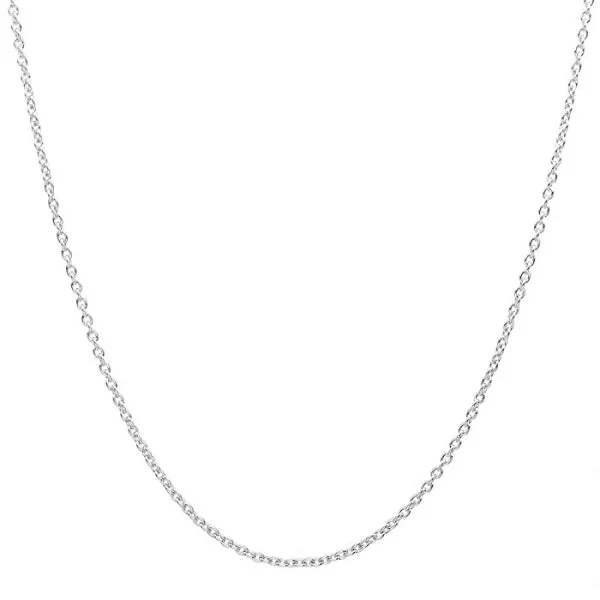 Cedar grain necklace-Classy Men 1.6mm Silver Rolo Chain Necklace