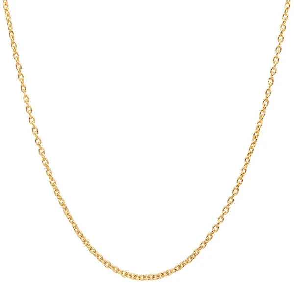 Mosaic stripe necklace-Classy Men 2.4mm Gold Rolo Chain Necklace