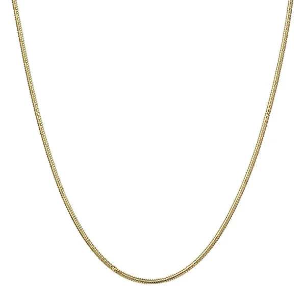 Regency curve necklace-Classy Men 3mm Gold Snake Chain Necklace