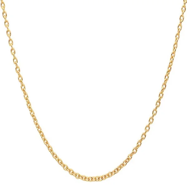 Cotton braid necklace-Classy Men 4mm Gold Rolo Chain Necklace