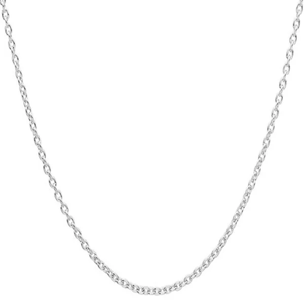 Iron toned necklace-Classy Men 4mm Silver Rolo Chain Necklace