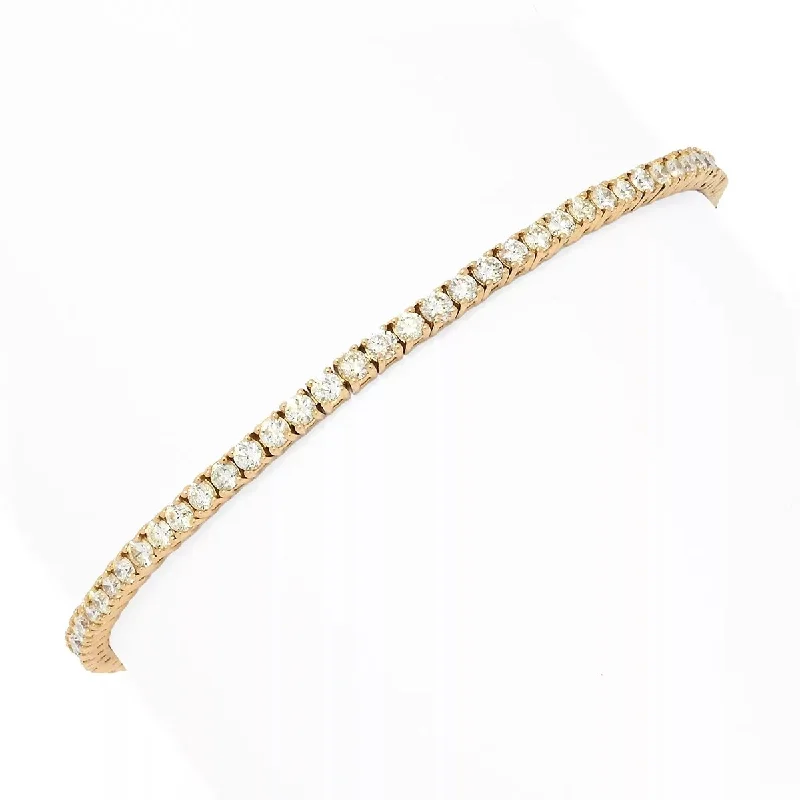 Hittite gold bracelet-14K Gold Polished 3.01ctw Diamond Tennis Bracelet, 8.7 grams