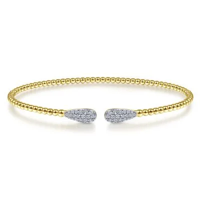 Jointed gem bracelet-14K Yellow Gold 0.30ctw Diamond Bangle Bracelet