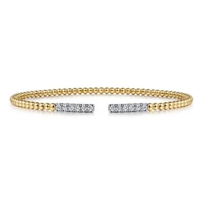 Marbled quartz bracelet-14K Yellow Gold 0.31ctw Diamond Bangle Bracelet