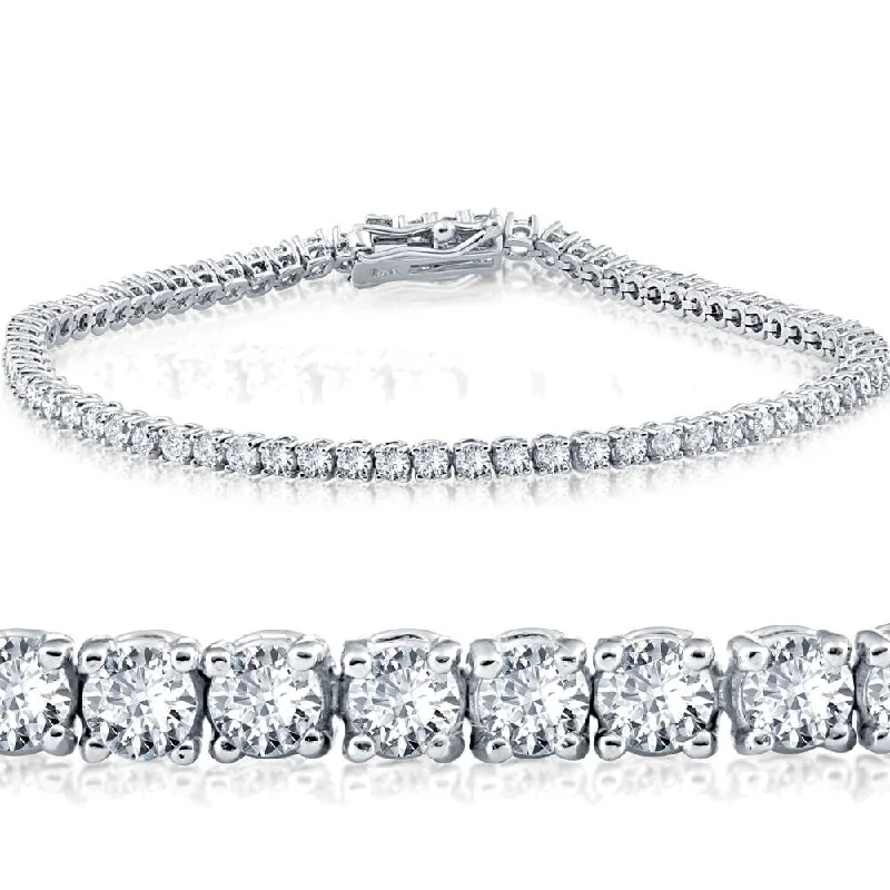 Knotted design bracelet-2 cttw Lab Grown Diamond Tennis Bracelet 14 KT White Gold 7"