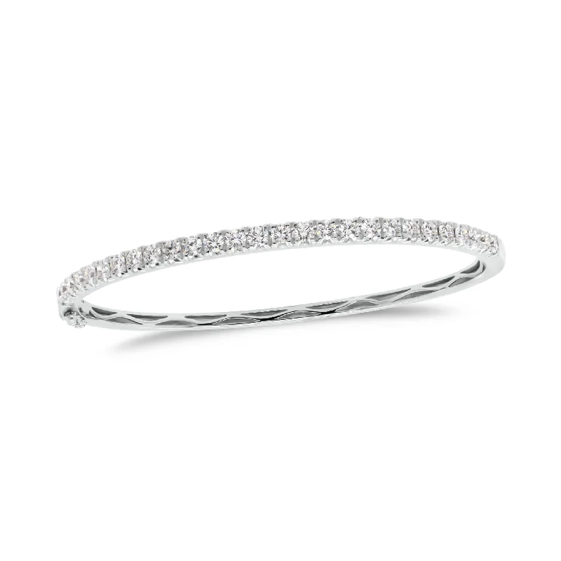 Gill ridge bracelet-Diamond Medium Classic Bangle Bracelet