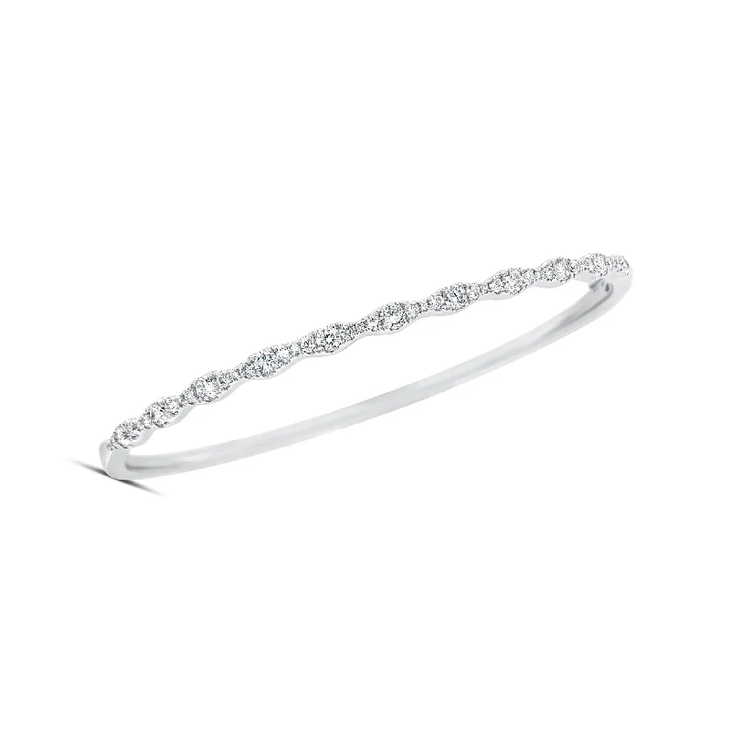 Ash husk bracelet-Diamond Ripple Bangle