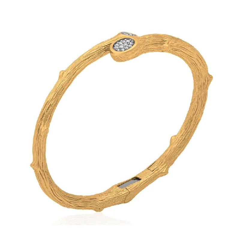 Vine wrap bracelet-Enchanted Forest Bangle with Diamonds