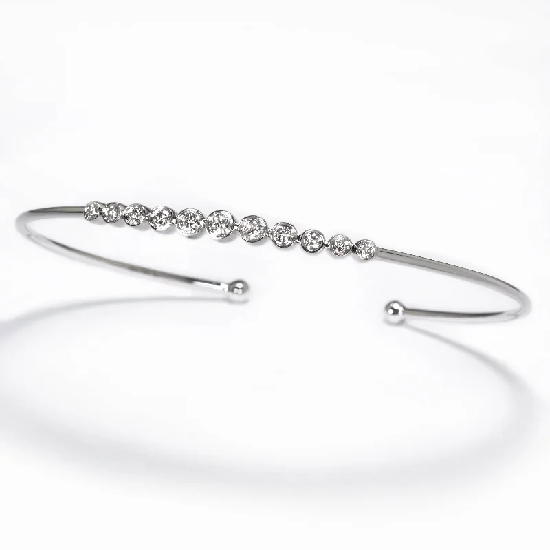 Hooked clasp bracelet-Everyday Diamond Bangle