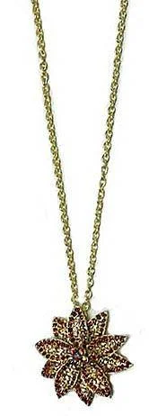 Gill ridge necklace-Long Chain Necklace  Gldn Daisy Pendant AD85012-2