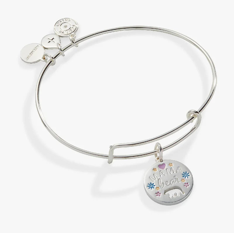 Flint speck bracelet-Mama Bear Charm Bangle Bracelet