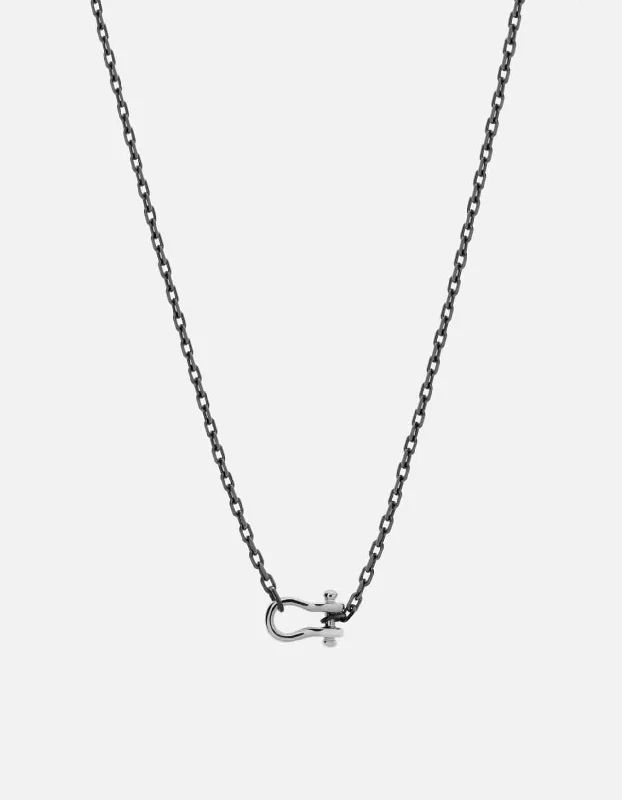 Ribbed edge necklace-Marine Link Chain, Sterling Silver