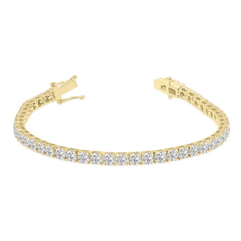 Spectral set bracelet-Marquee 9 Carat TW Lab Grown Diamond Tennis Bracelet in 14K Yellow Gold