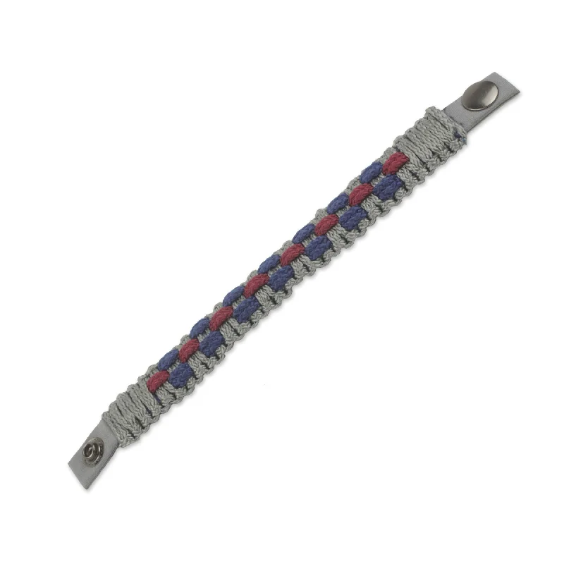 Suede band bracelet-Men's Recycled Paper 'Love and Honor' Bracelet (Ghana)