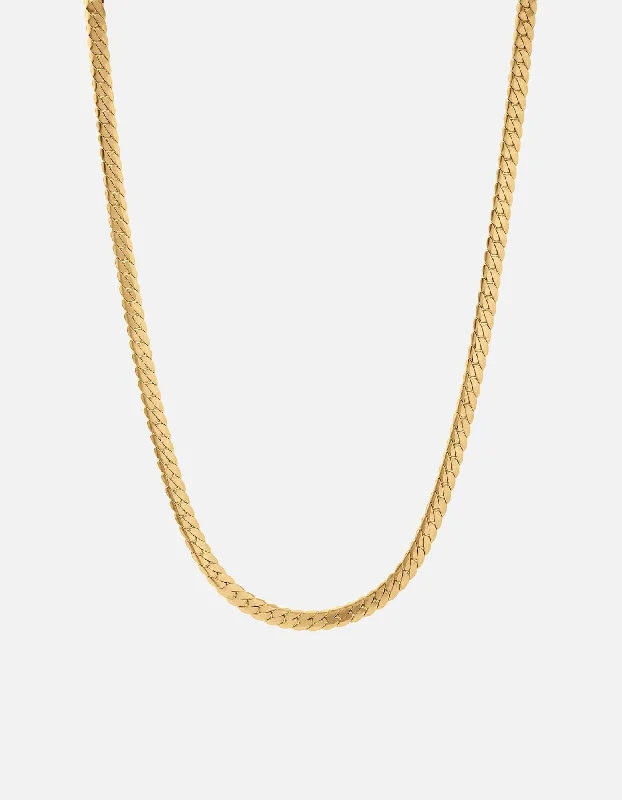 Crest gem necklace-Metta Chain Necklace, Gold Vermeil