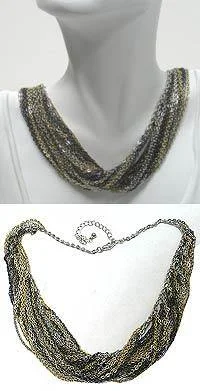 Creek stone necklace-Multi Chain Necklace NI85015-30090