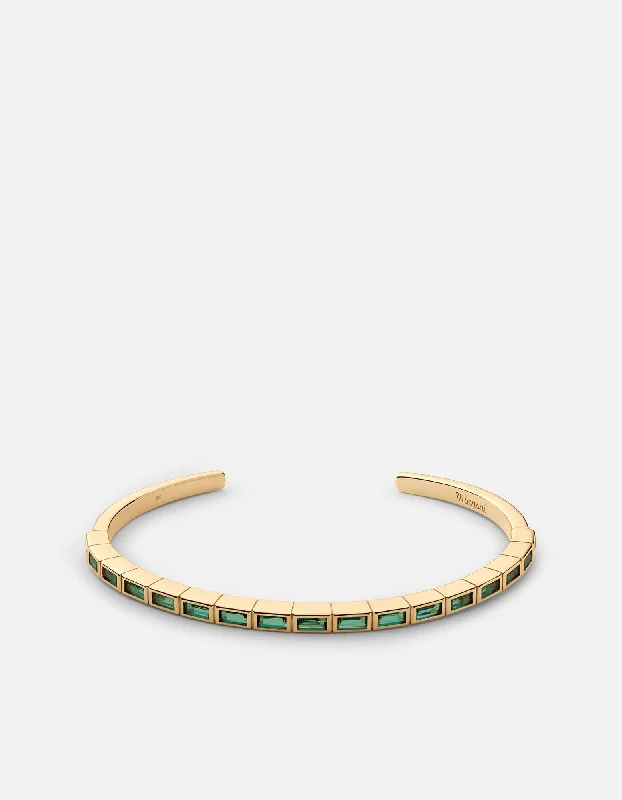 Embossed design bracelet-Multi Valor Cuff, Gold Vermeil