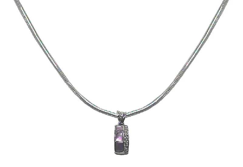 Vine drop necklace-Necklace Chain and Pendant Rhodium Plated Snake Design Chain #AR85800-2