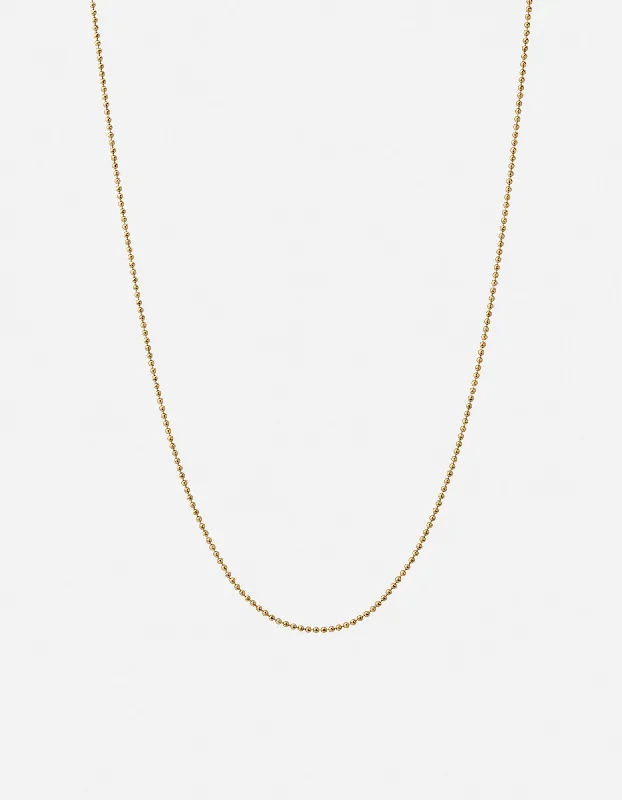 Nailed design necklace-Orb 1.5mm Chain Necklace, Gold Vermeil