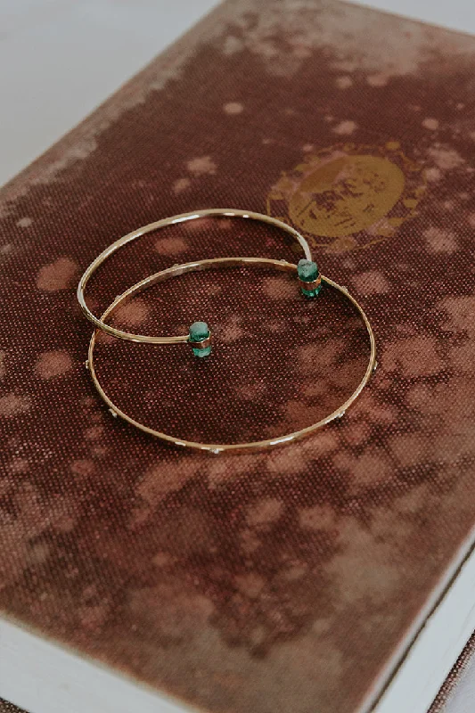 Frilled rim bracelet-Rivet Bangle - 14k