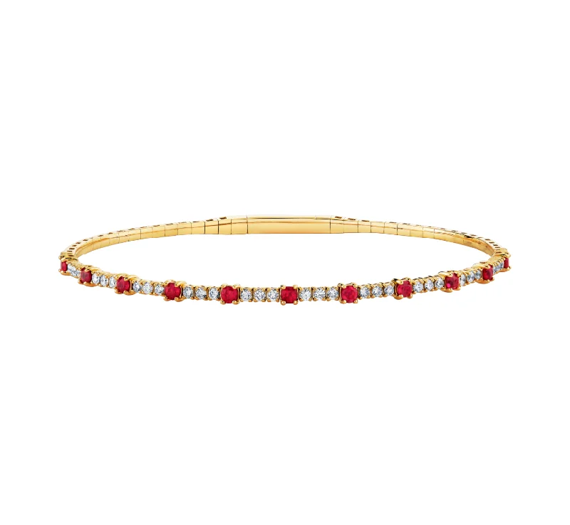 Nailed design bracelet-Ruby Station Flex Bangle