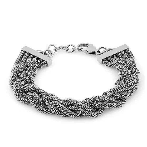 Ash husk bracelet-Stainless Steel Thick Braided Mesh Bracelet