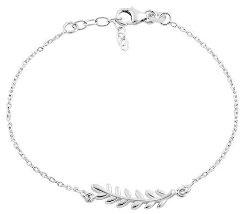 Fine swirl bracelet-Sterling Silver Branch Leaves Bracelet