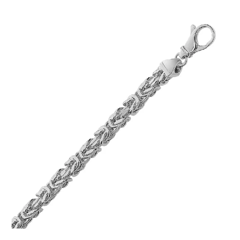 Baroque flair bracelet-Sterling Silver Men's Bracelet in Miami Cuban Chain Style