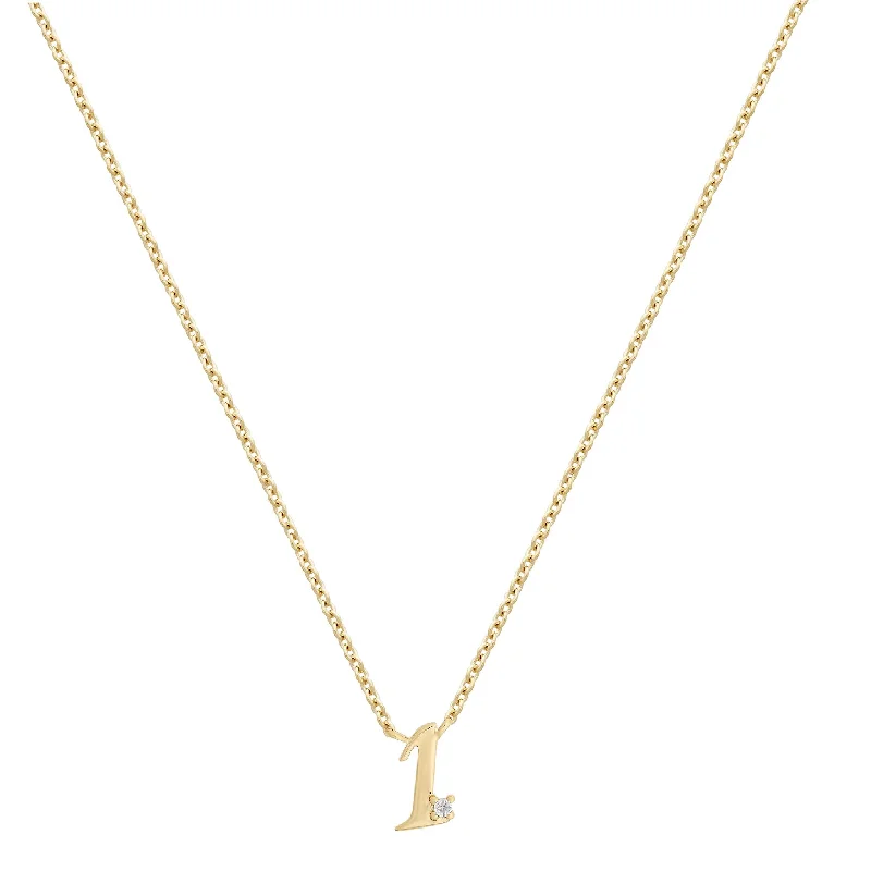 Apex pendant necklace-Petite 1 Numeral Necklace