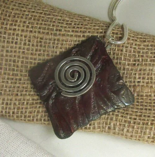 Bunched stone necklace-Artisan Multi-luster Raku Handmade Ceramic Pendant Necklace