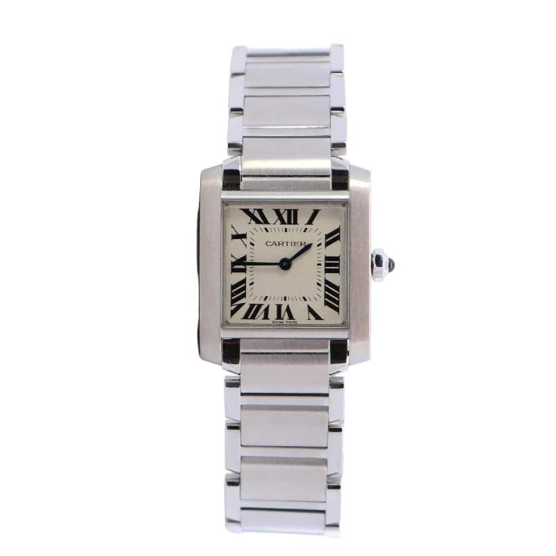 Granite shard necklace-Cartier Tank 20mm Ivory Dial Watch Ref# W51008Q3