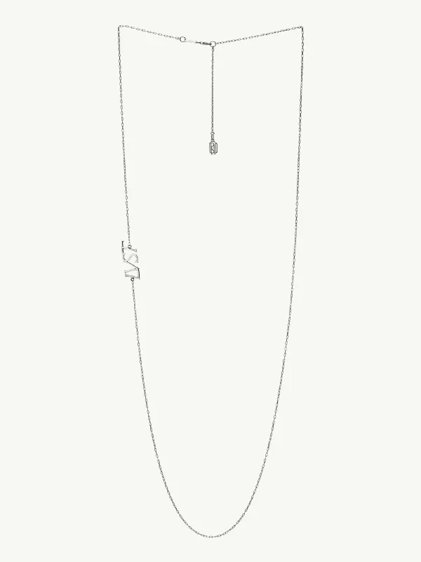 Rain drop necklace-Lust Pendant Necklace In 18K White Gold