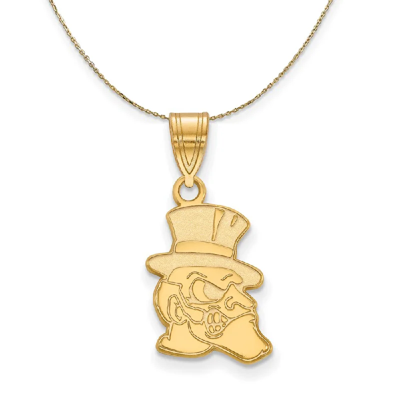 14k Yellow Gold Wake Forest U. Medium Necklace