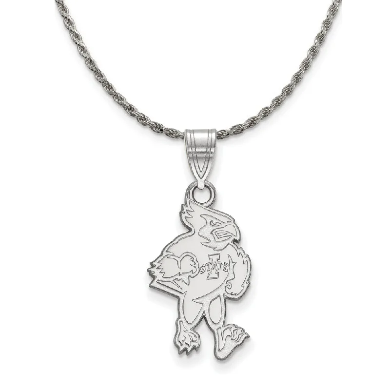 Sterling Silver Iowa State Cyclones Lg Pendant Necklace