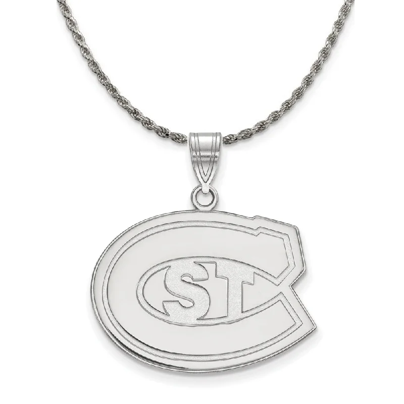 Sterling Silver St. Cloud State Large Logo Necklace