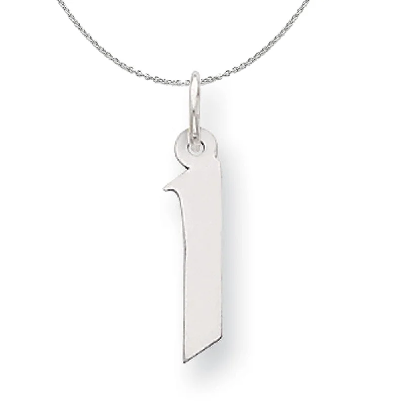 Dotted finish necklace-Silver Karlie Collection Artisan Block Initial Charm Letter I Necklace