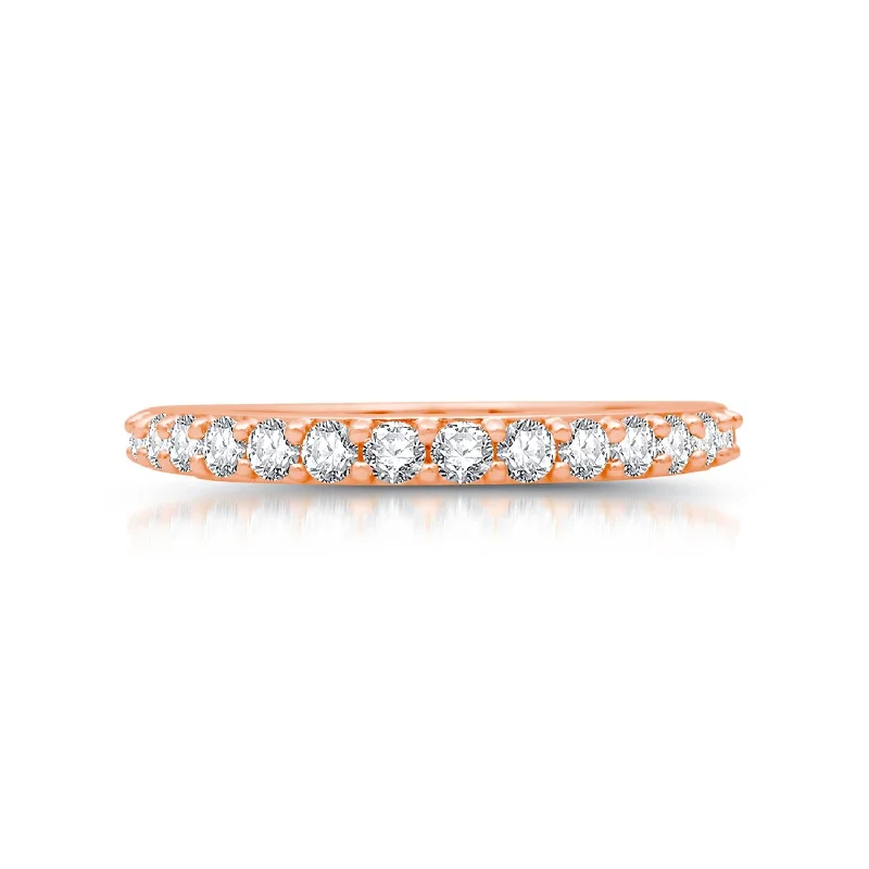 Flex hinge ring-1/2 CTW Diamond Anniversary Ring in 10KT Rose Gold