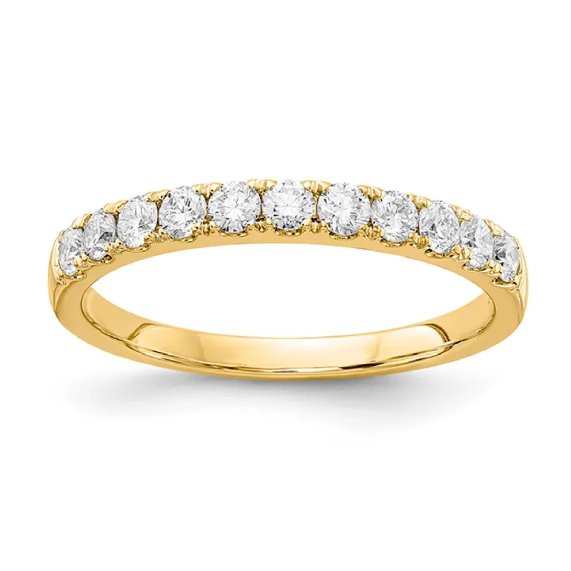 Angled rim ring-Signature EcoLove 1/2 CTW Lab Grown Diamond Wedding Ring in 14KT Yellow Gold