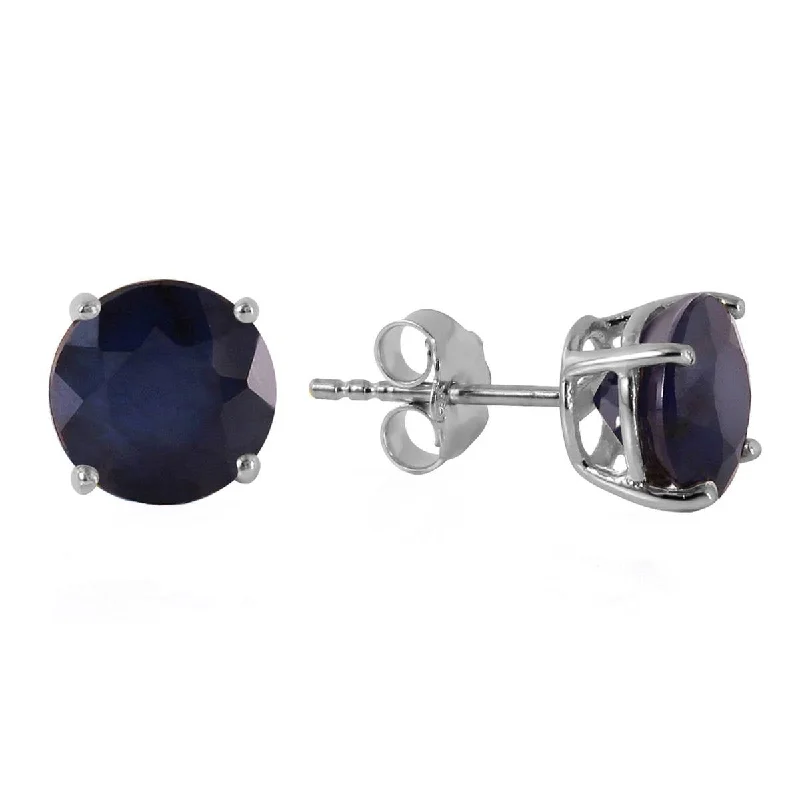 Hooked clasp earrings-3.3 Carat 14K Solid White Gold Life's Instructions Sapphire Earrings