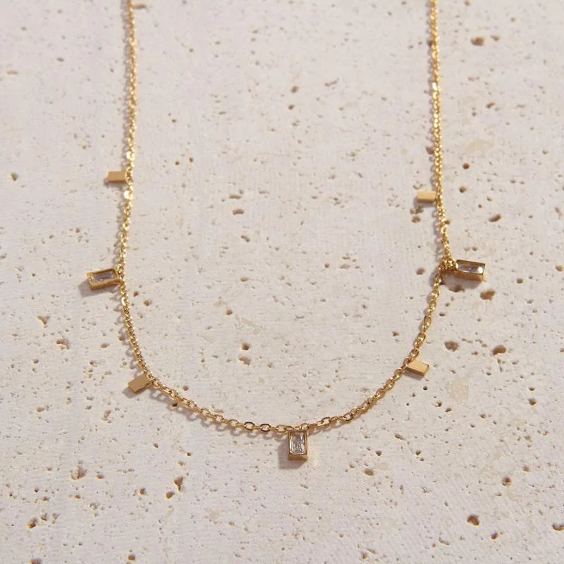 Crystal vein necklace-Cosma Necklace