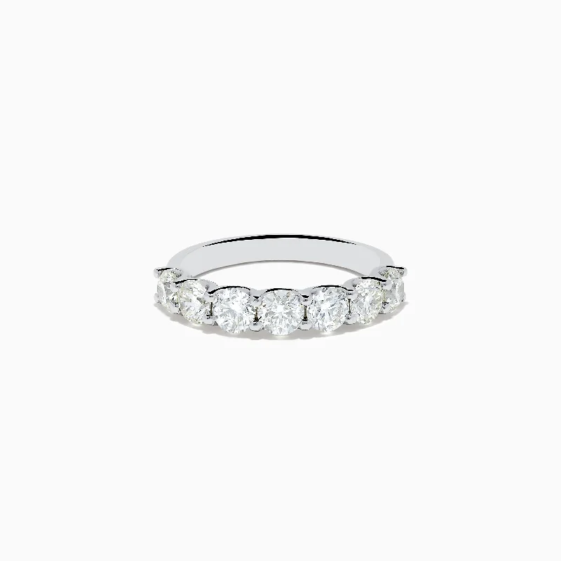 Multi-stack ring-Pave Classica 14K White Gold Round Brilliant Diamond Band 1.72 TCW