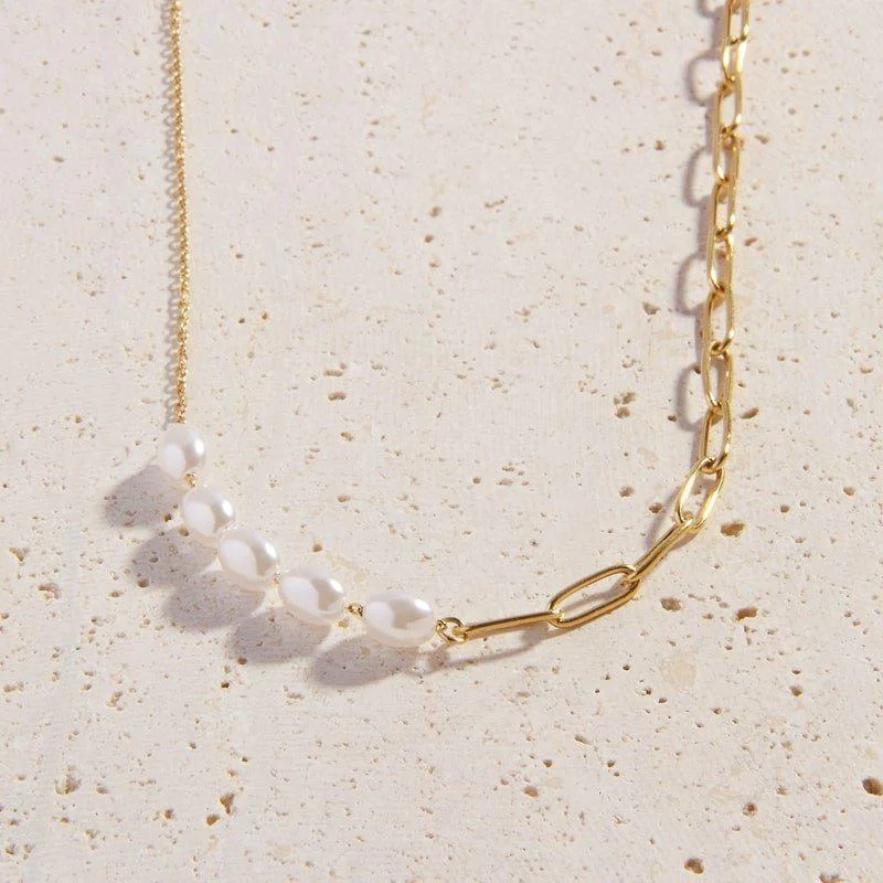 Curled sprig necklace-Genevria Necklace