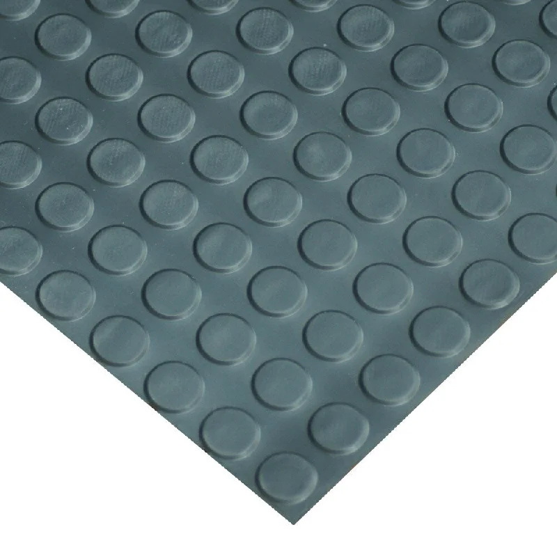 Lily set ring-Goodyear Coin-Pattern Rubber Flooring -- 3.5mm x 36" x 25ft - Black - 36x300