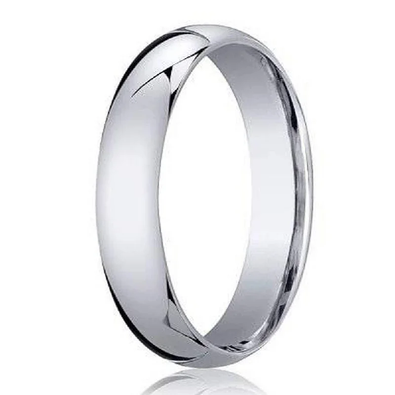 Floral weave ring-Traditional 18K White Gold Designer Wedding Band for Men | 4mm