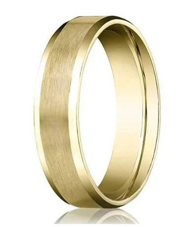 Vine halo ring-Men's Designer Ring in 18K Yellow Gold with Beveled Edges | 6mm