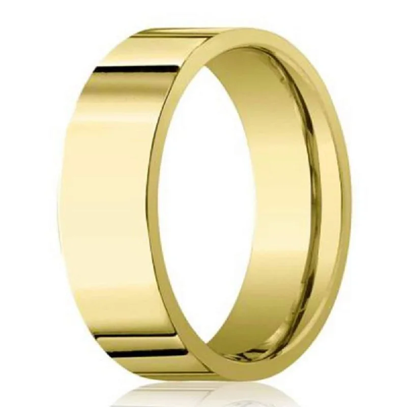 Frilled rim ring-6mm Men's 14k Polished Finish Yellow Gold Wedding Band