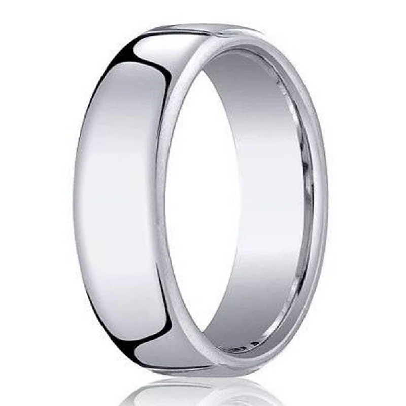 Regency curve ring-Benchmark Men's Cobalt Chrome Wedding Ring with Euro Heavy Fit