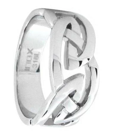 Fine swirl ring-Stainless Steel Celtic Knot Ring -9mm