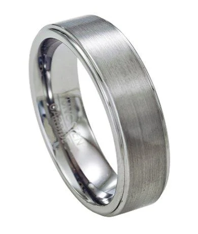 Oat stem ring-Tungsten Wedding Band with Satin Finish - 7mm